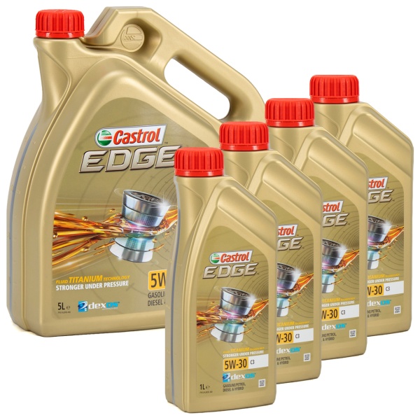 Set Ulei Motor Castrol Edge 5W-30 C3 5L 1552FD + 4 Buc Ulei Motor Castrol Edge 5W-30 C3 1L 15530D